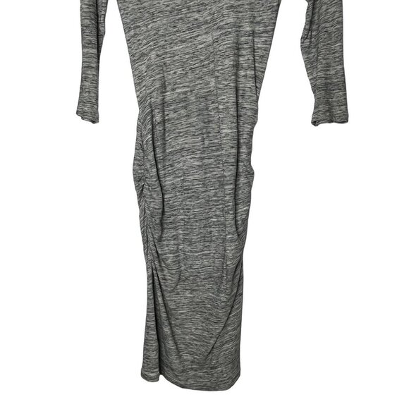 James Perse Gray Melange Short Casual Boat Neck Dress Skinny Heathered Size 0 - Picture 5 of 11